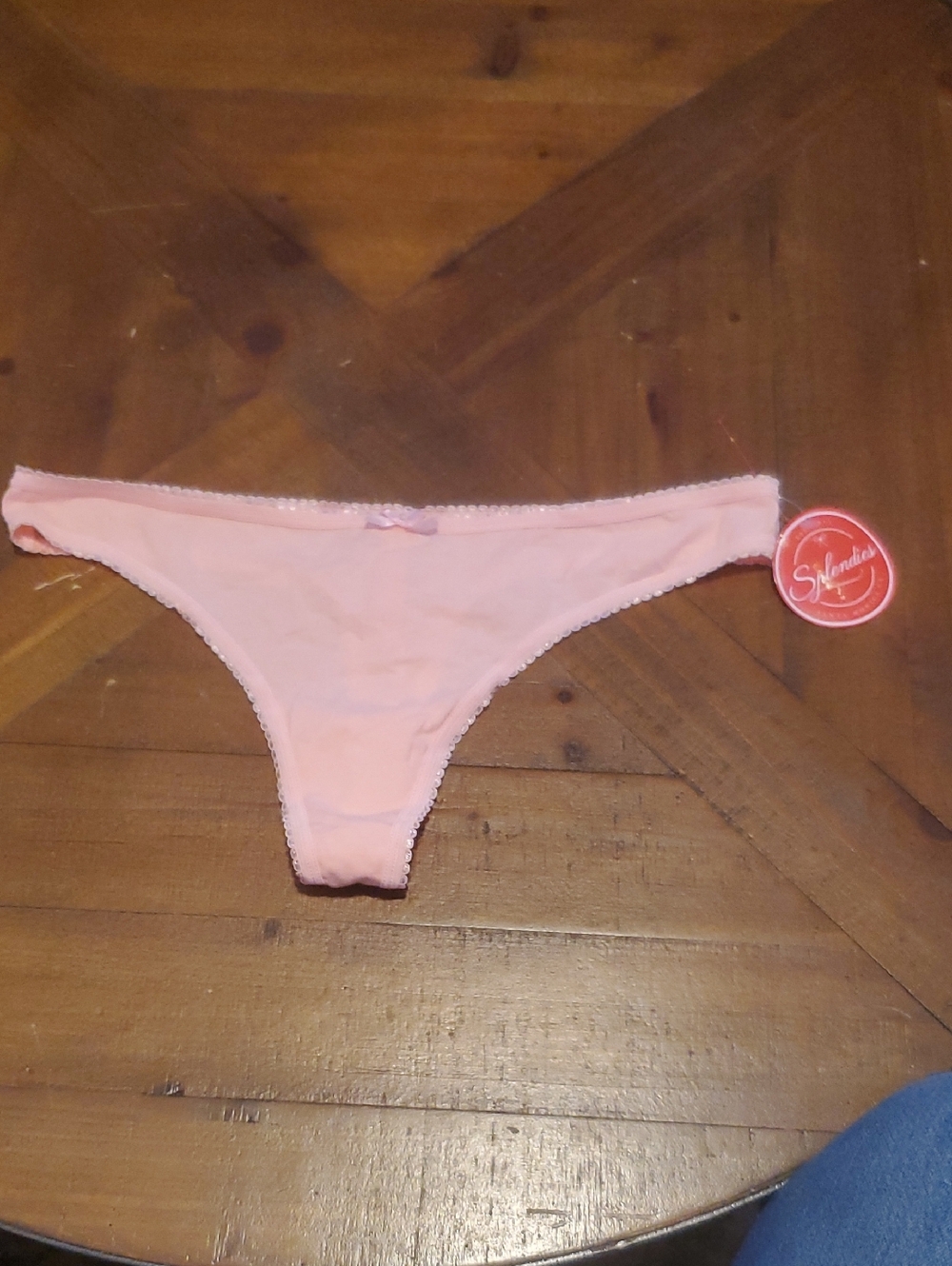 Splendid Light Pink Women's Bikini Panty with Lace Trim